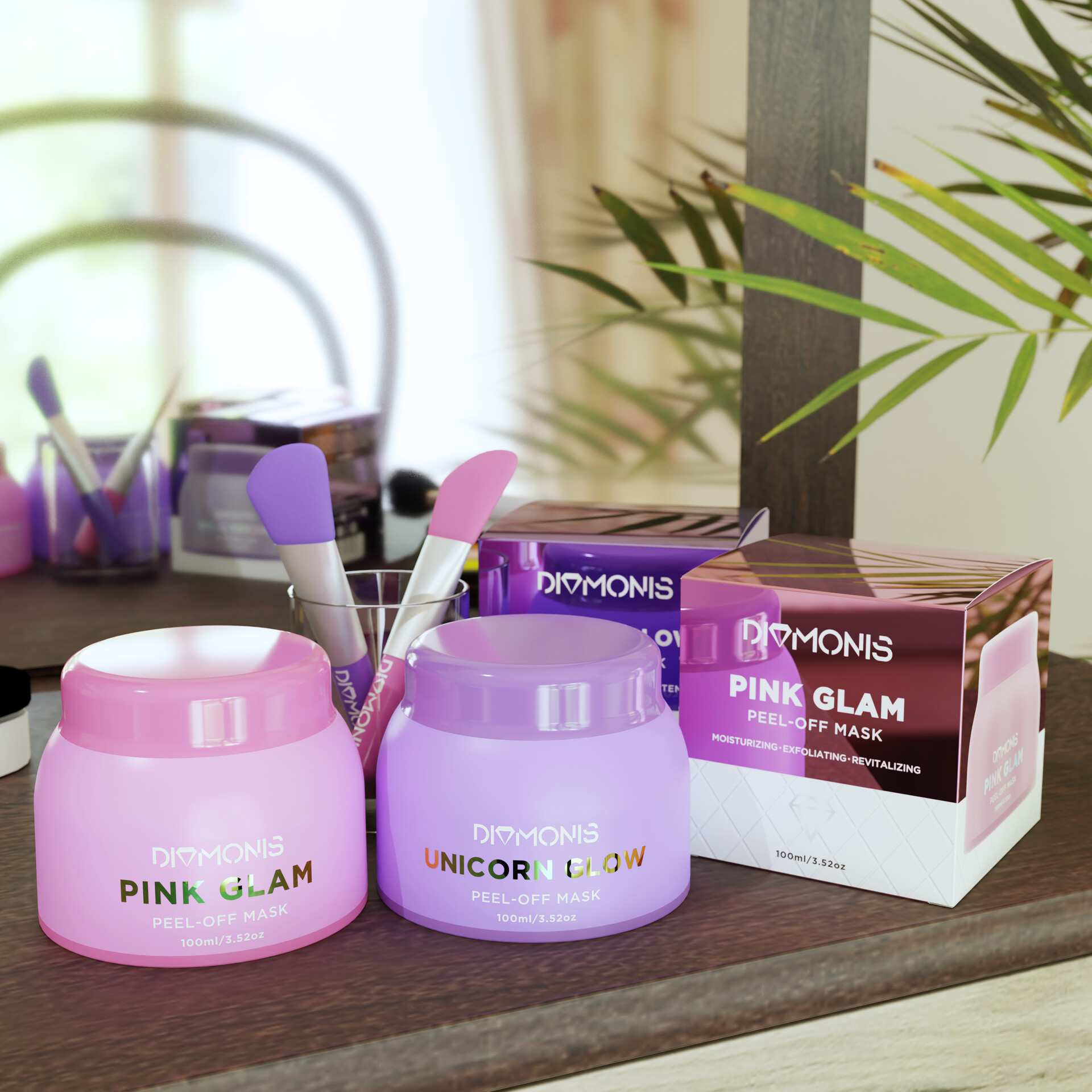 Dimonis Peel-Off Masks Vanity Scene