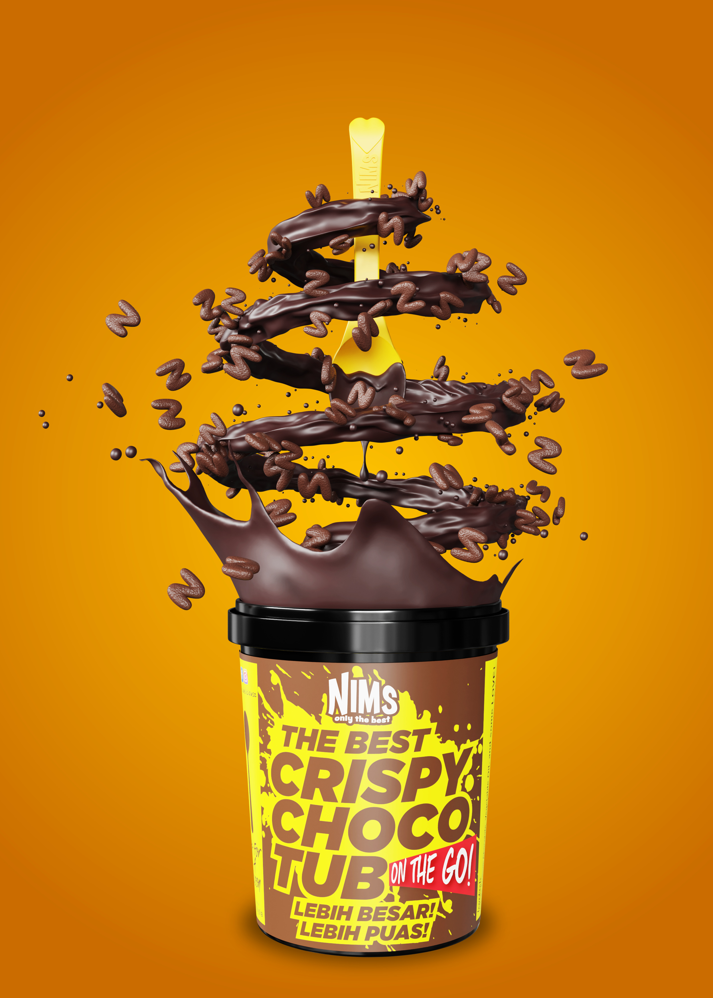 Nims Crispy Choco Tub Spiral Splash