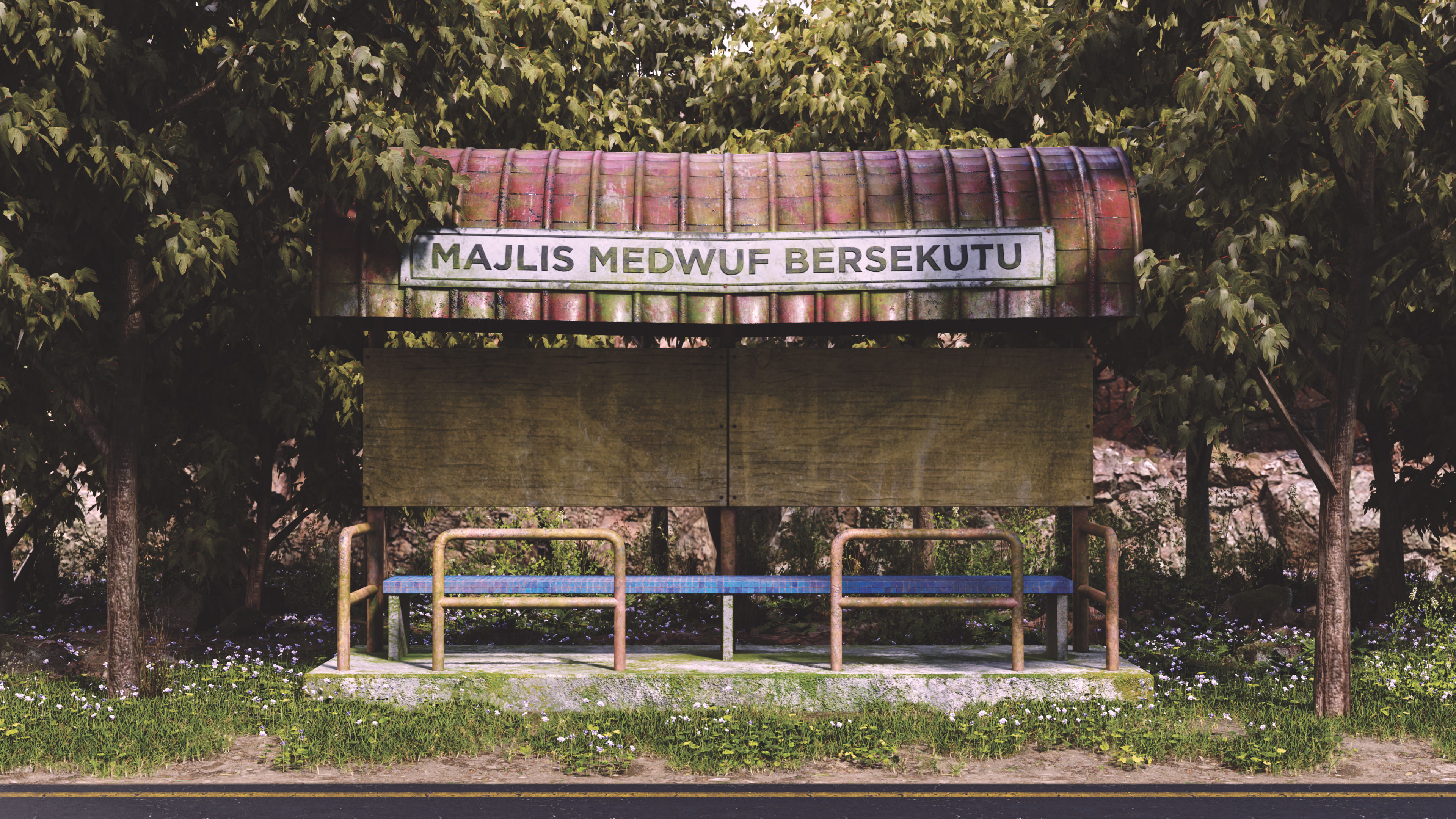 Old Malaysian Bus Stop