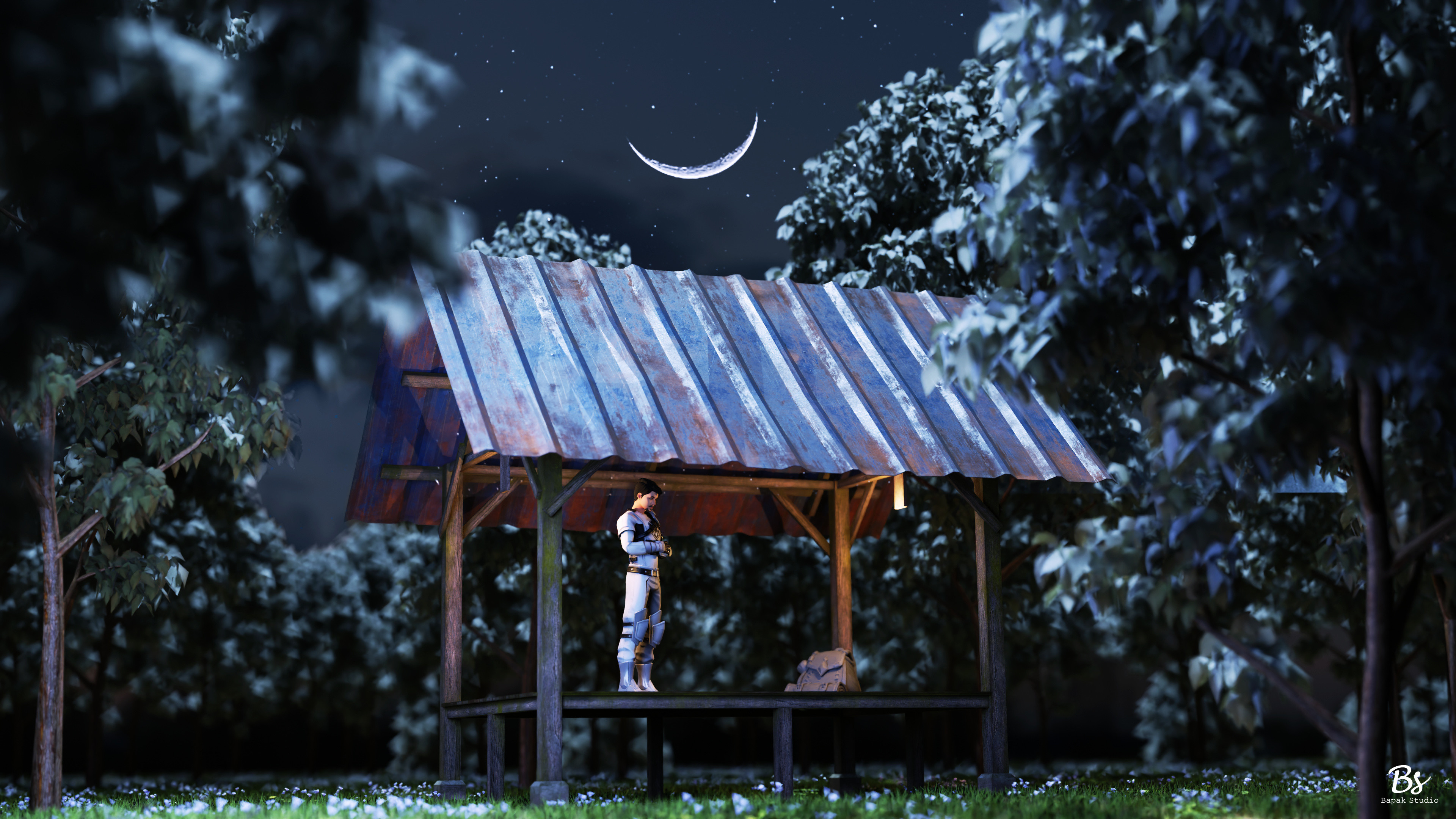 Night Vigil at a Hut